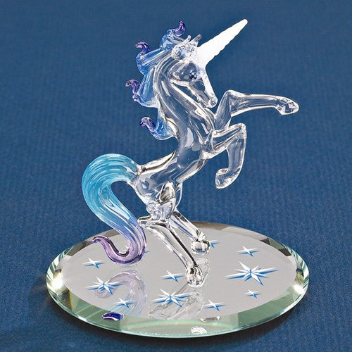 Glass Baron Small Starlight Unicorn Glass Figurine- Sparkle & Jade-SparkleAndJade.com GP6048
