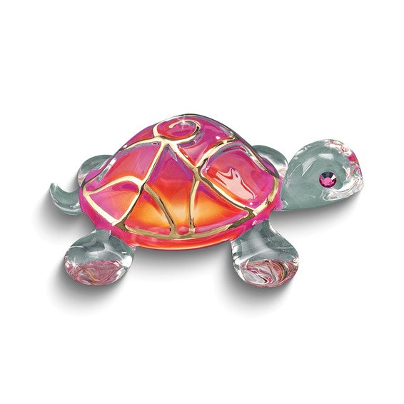 Glass Baron Sunrise Turtle Glass Figurine- Sparkle & Jade-SparkleAndJade.com GM6721