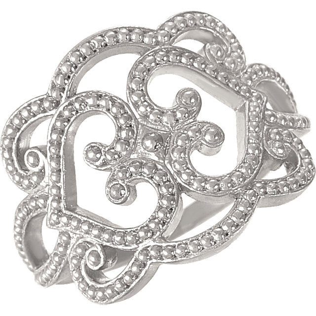 Granulated Filigree Design Ring- Sparkle & Jade-SparkleAndJade.com 51140:105:P