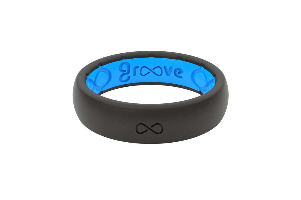 Groove Life Silicone THIN Ring - Midnight Black / Blue- Sparkle & Jade-SparkleAndJade.com 