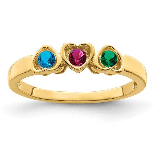 Heart Mother's Family Birthstone Ring- Sparkle & Jade-SparkleAndJade.com XMR85/3SS