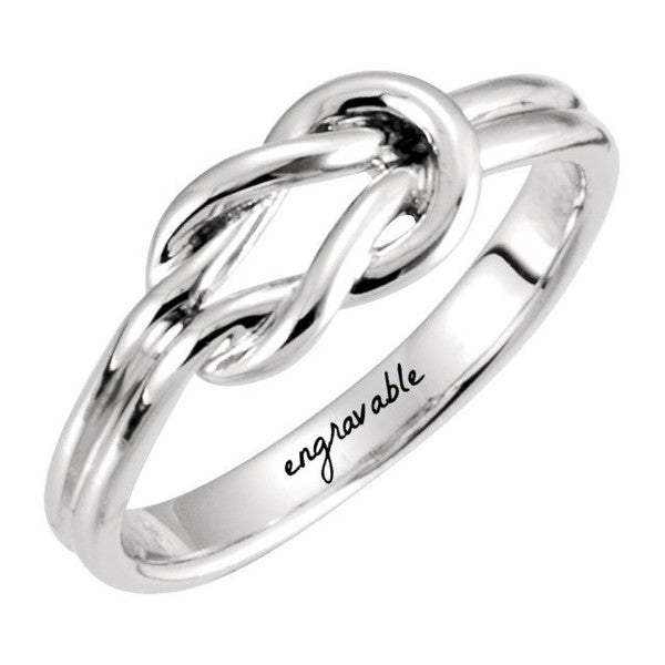 Infinity Love Knot Ring with Engraving- Sparkle & Jade-SparkleAndJade.com 