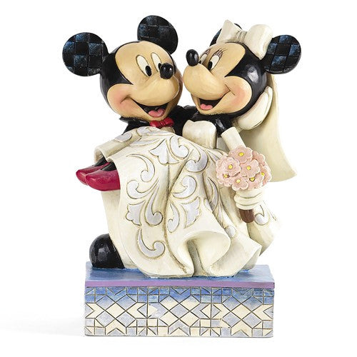 Jim Shore Disney Traditions Congratulations Mickey & Minnie Wedding Figurine- Sparkle & Jade-SparkleAndJade.com GM9463
