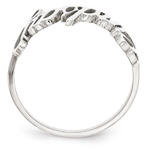 Laser Cut & Polished Name Ring - Sterling Silver or Gold- Sparkle & Jade-SparkleAndJade.com 
