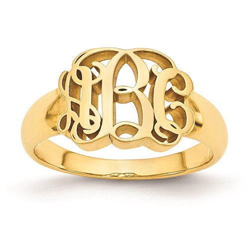 Monogram Signet Ring in Sterling Silver or Solid Gold- Sparkle & Jade-SparkleAndJade.com XNR51GP