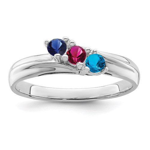 Mother's Family Birthstone Ring- Sparkle & Jade-SparkleAndJade.com XMR10/3SSM