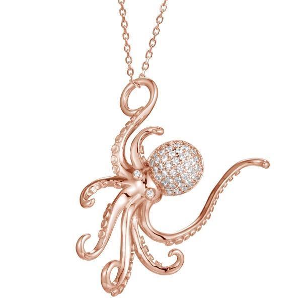 Sterling Silver Octopus Pendant by Alamea- Sparkle & Jade-SparkleAndJade.com 
