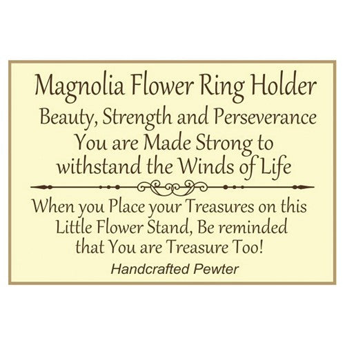 Pewter Tiny Gardens Magnolia Ringholder- Sparkle & Jade-SparkleAndJade.com GM12045