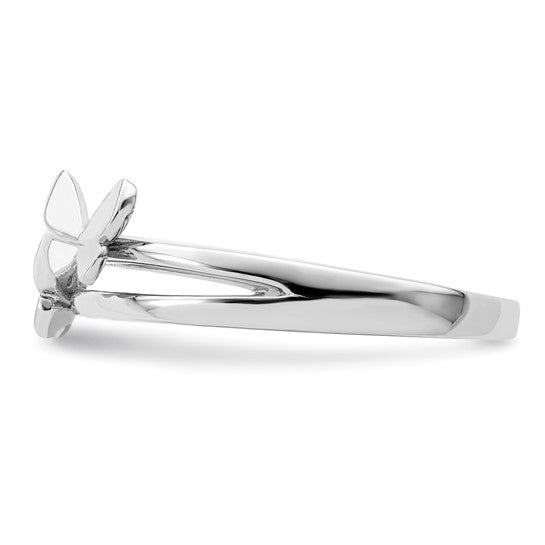 Sterling Silver CZ Butterflies Ring- Sparkle & Jade-SparkleAndJade.com 