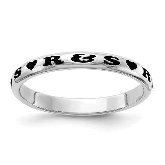 Stackable Expressions Personalized Heart Ring- Sparkle & Jade-SparkleAndJade.com 