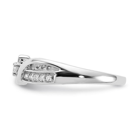 Sterling Silver Fancy Criss Cross Diamond Ring- Sparkle & Jade-SparkleAndJade.com RLD3445-SSAB-7