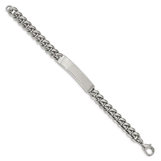Stainless Steel Polished Curb Chain 8.25 inch ID Bracelet- Sparkle & Jade-SparkleAndJade.com SRB2225
