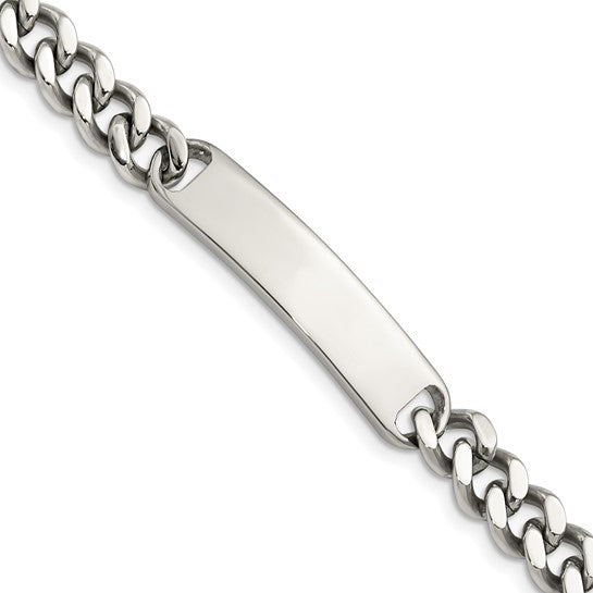 Chisel Stainless Steel Curb Chain 8.25" ID Bracelet- Sparkle & Jade-SparkleAndJade.com SRB787-8.5