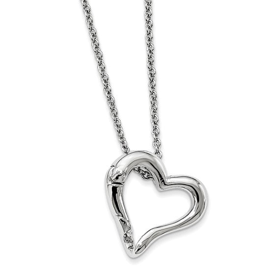 Heart Pendant Ring and Face Mask Holder 18" Necklace- Sparkle & Jade-SparkleAndJade.com GM7594