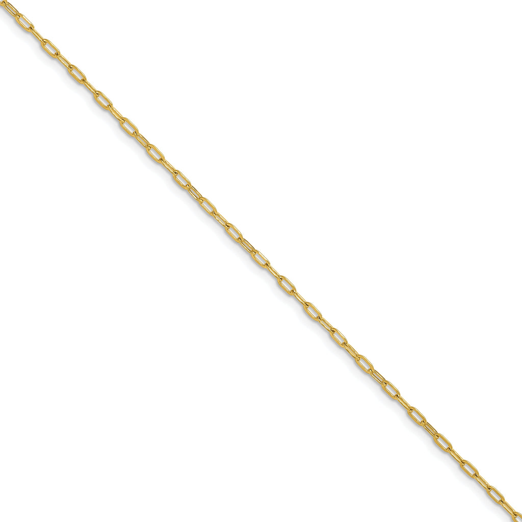 Stainless Steel Polished Yellow IP Enlongated Open Link 20in Chain Necklace- Sparkle & Jade-SparkleAndJade.com SRN3048-20