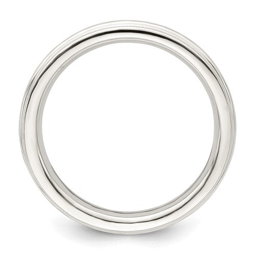Sterling Silver 3mm Milgrain Comfort Fit Band- Sparkle & Jade-SparkleAndJade.com 