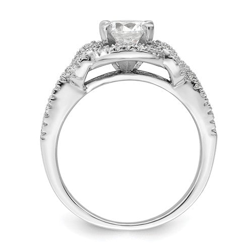Sterling Silver CZ 2 Piece Bridal Ring Set- Sparkle & Jade-SparkleAndJade.com 