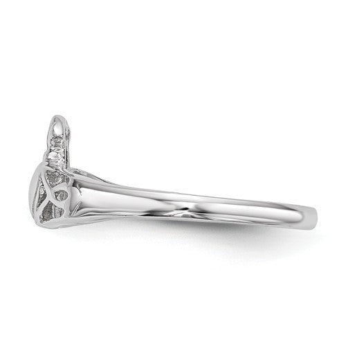 Sterling Silver Celtic Knot Claddagh Ring- Sparkle & Jade-SparkleAndJade.com 