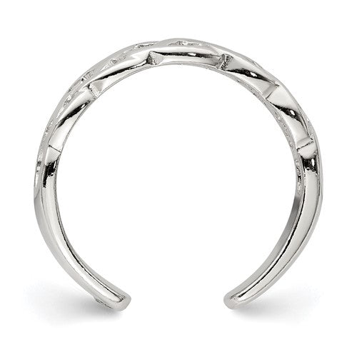 Sterling Silver Celtic Weave Toe Ring- Sparkle & Jade-SparkleAndJade.com QR851