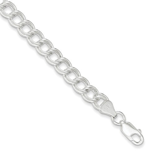 Sterling Silver Double Link Bracelet for Charms - Various Lengths- Sparkle & Jade-SparkleAndJade.com 