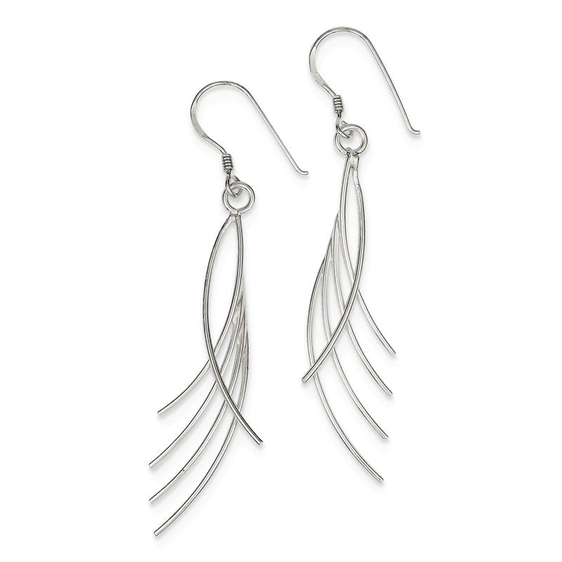 Sterling Silver Fancy Wire Dangle Earrings- Sparkle & Jade-SparkleAndJade.com QE3988