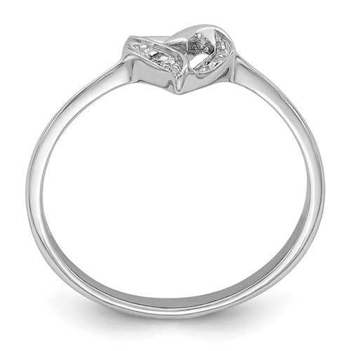 Sterling Silver Genuine Diamond Accent Heart Ring- Sparkle & Jade-SparkleAndJade.com 