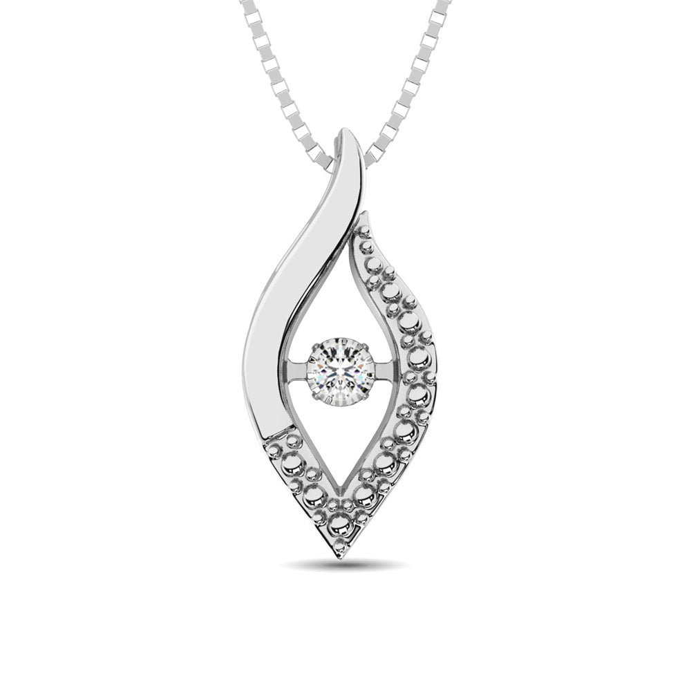 Sterling Silver Moving Diamond Accent Fashion Pendant- Sparkle & Jade-SparkleAndJade.com 28203W