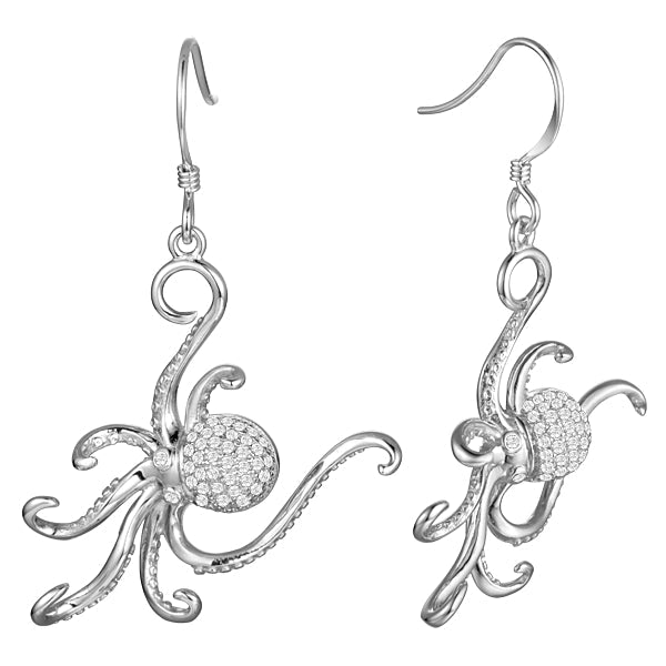 Sterling Silver Octopus Earrings by Alamea- Sparkle & Jade-SparkleAndJade.com 479-12-01