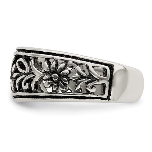 Sterling Silver Open Floral Toe Ring- Sparkle & Jade-SparkleAndJade.com RT160484 QR1917