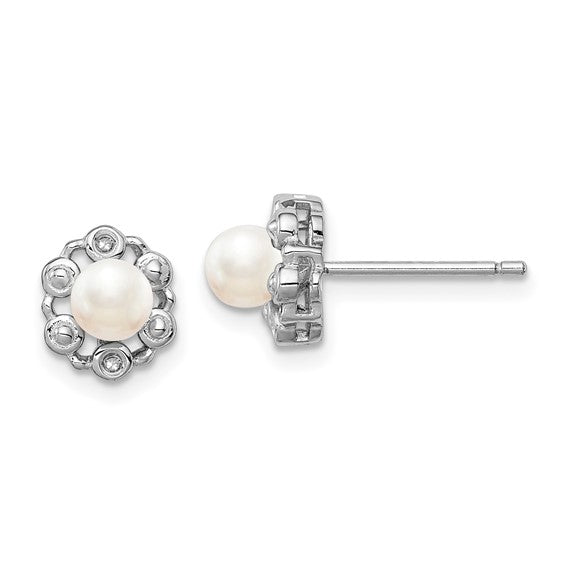 Sterling Silver Oval Gemstone & Diamond Earrings- Sparkle & Jade-SparkleAndJade.com QBE22JUN