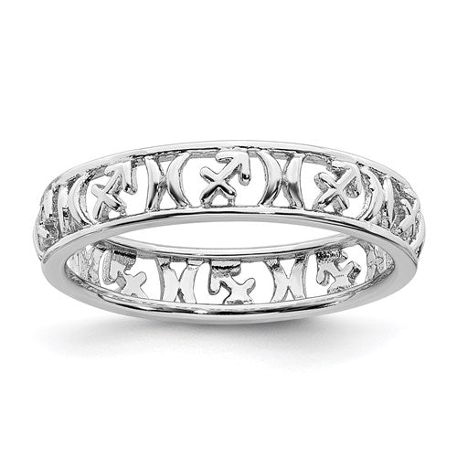 Sterling Silver Stackable Expressions Zodiac Ring - Various Signs- Sparkle & Jade-SparkleAndJade.com QSK2020-5