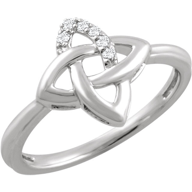Sterling Silver .06 CTW Diamond Celtic Knot Ring- Sparkle & Jade-SparkleAndJade.com 651779:60000:P