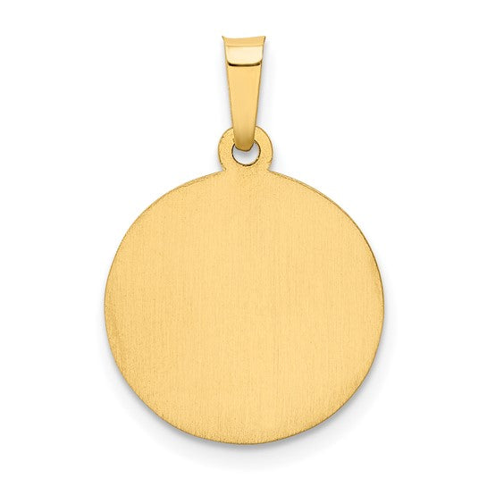 14k Gold Our Lady Guadalupe Medal Hollow Pendant- Sparkle & Jade-SparkleAndJade.com XR1244