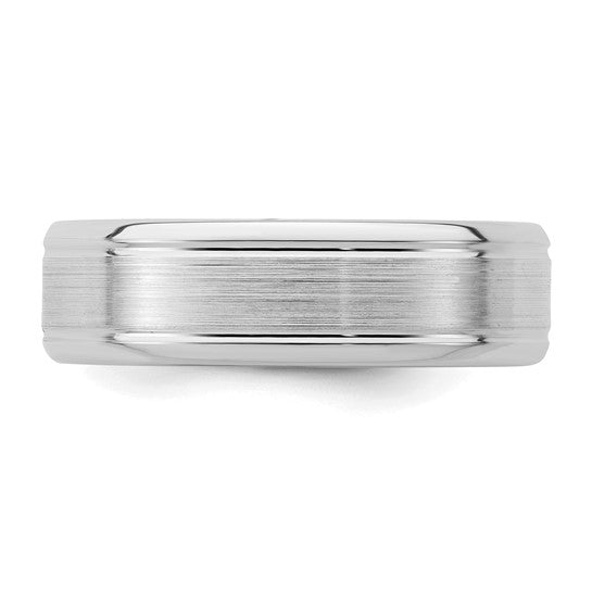 Sterling Silver 6mm Wide Brushed Finish Band- Sparkle & Jade-SparkleAndJade.com 