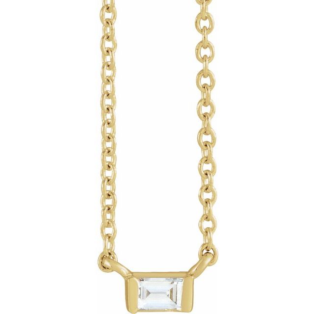 Natural Diamond Stackable Solitaire Necklace Adjustable 16-18" Series 88073- Sparkle & Jade-SparkleAndJade.com 