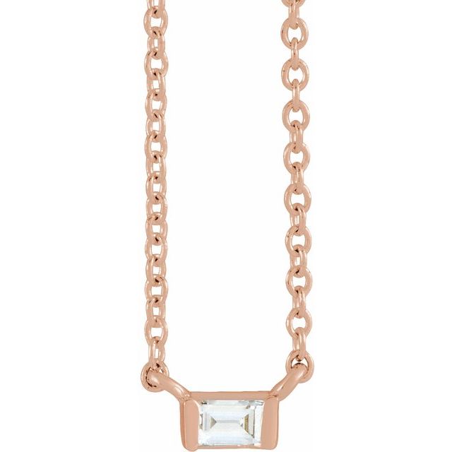 Natural Diamond Stackable Solitaire Necklace Adjustable 16-18" Series 88073- Sparkle & Jade-SparkleAndJade.com 