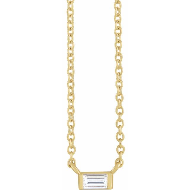 Natural Diamond Stackable Solitaire Necklace Adjustable 16-18" Series 88073- Sparkle & Jade-SparkleAndJade.com 