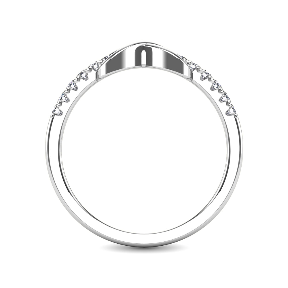 10K White Gold 1/4 Ctw Diamond Infinity Ring- Sparkle & Jade-SparkleAndJade.com 60985W