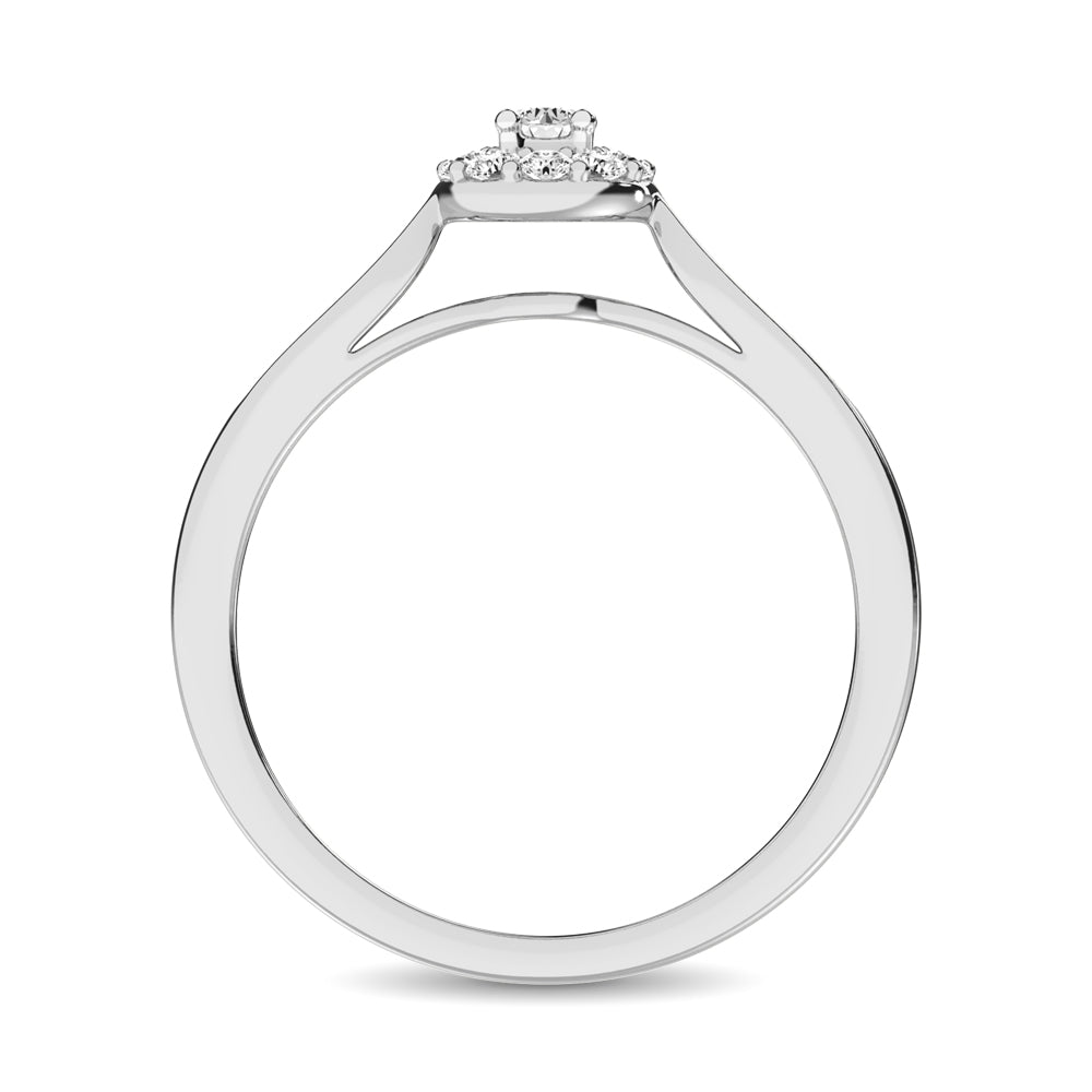 10K White Gold 1/4 Ctw Diamond Promise Ring- Sparkle & Jade-SparkleAndJade.com 59896W