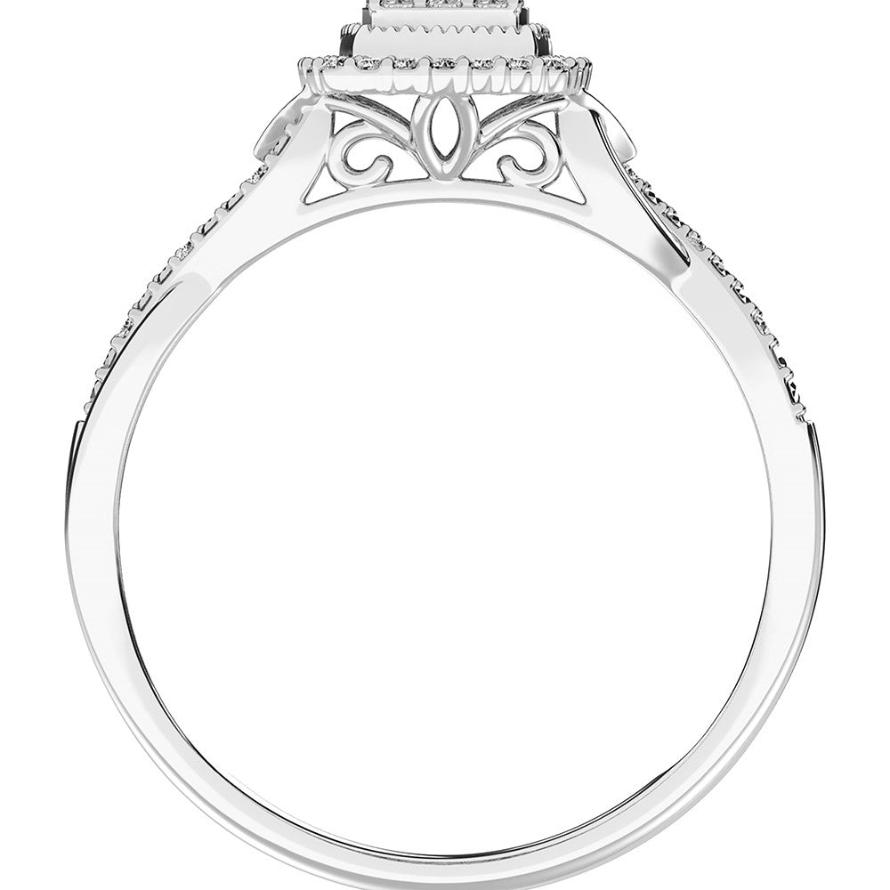 10K White Gold 1/5 Ct.Tw. Diamond Promise Ring- Sparkle & Jade-SparkleAndJade.com 63495W