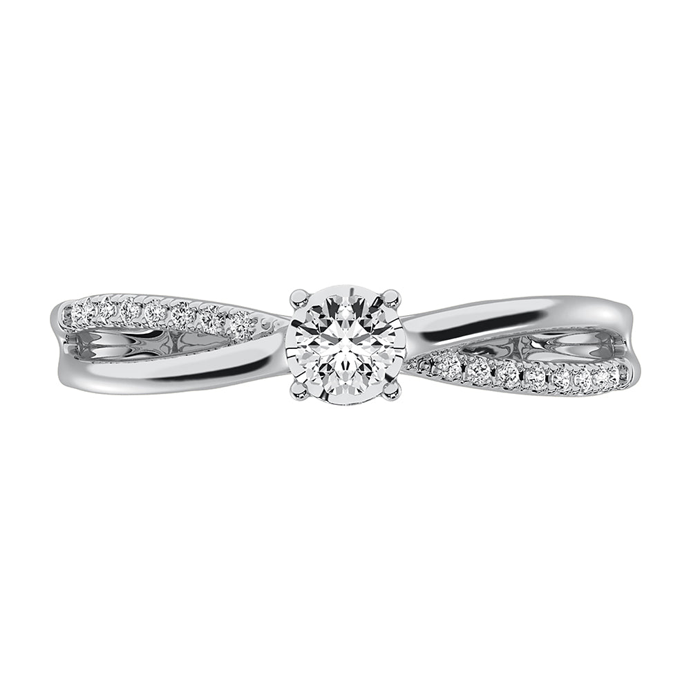 10K White Gold 1/5 Ct.Tw. Diamond Promise Ring- Sparkle & Jade-SparkleAndJade.com 63728W