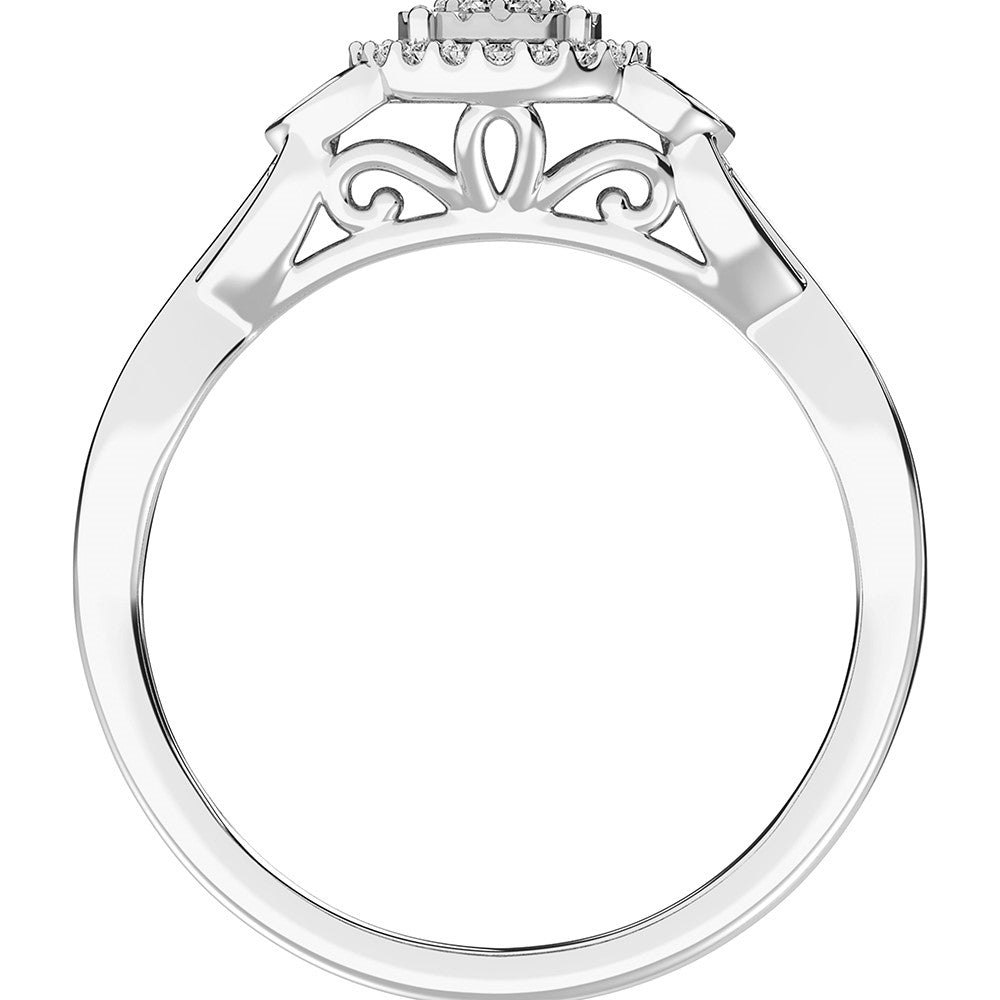 10K White Gold 1/6 CTW Diamond Promise Ring- Sparkle & Jade-SparkleAndJade.com 61053W