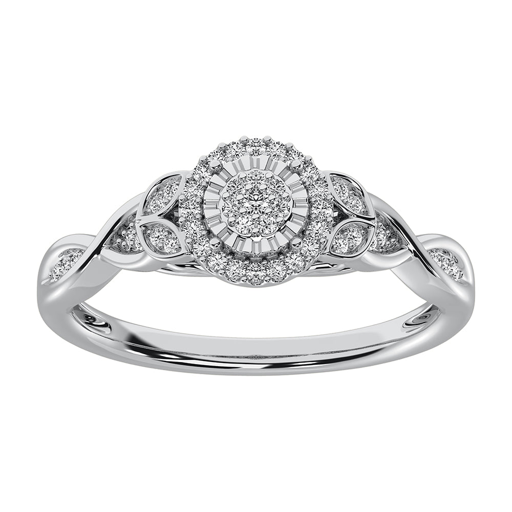 10K White Gold 1/6 Ct.Tw. Diamond Promise Ring- Sparkle & Jade-SparkleAndJade.com 61053W