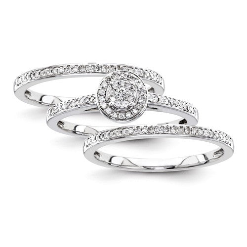 10K White Gold Multi-Stone Diamond Round Halo Engagement Ring- Sparkle & Jade-SparkleAndJade.com RM2388E-017-0WAA