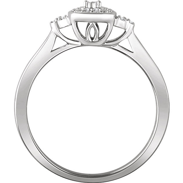 10K White Gold .05 CTW Diamond Halo Promise Ring- Sparkle & Jade-SparkleAndJade.com 653017:60001:P