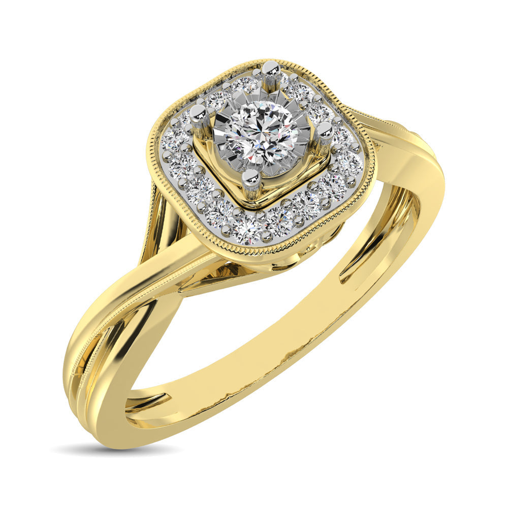 10K Yellow Gold Diamond 1/6 Ct.Tw. Promise Ring- Sparkle & Jade-SparkleAndJade.com 62201Y