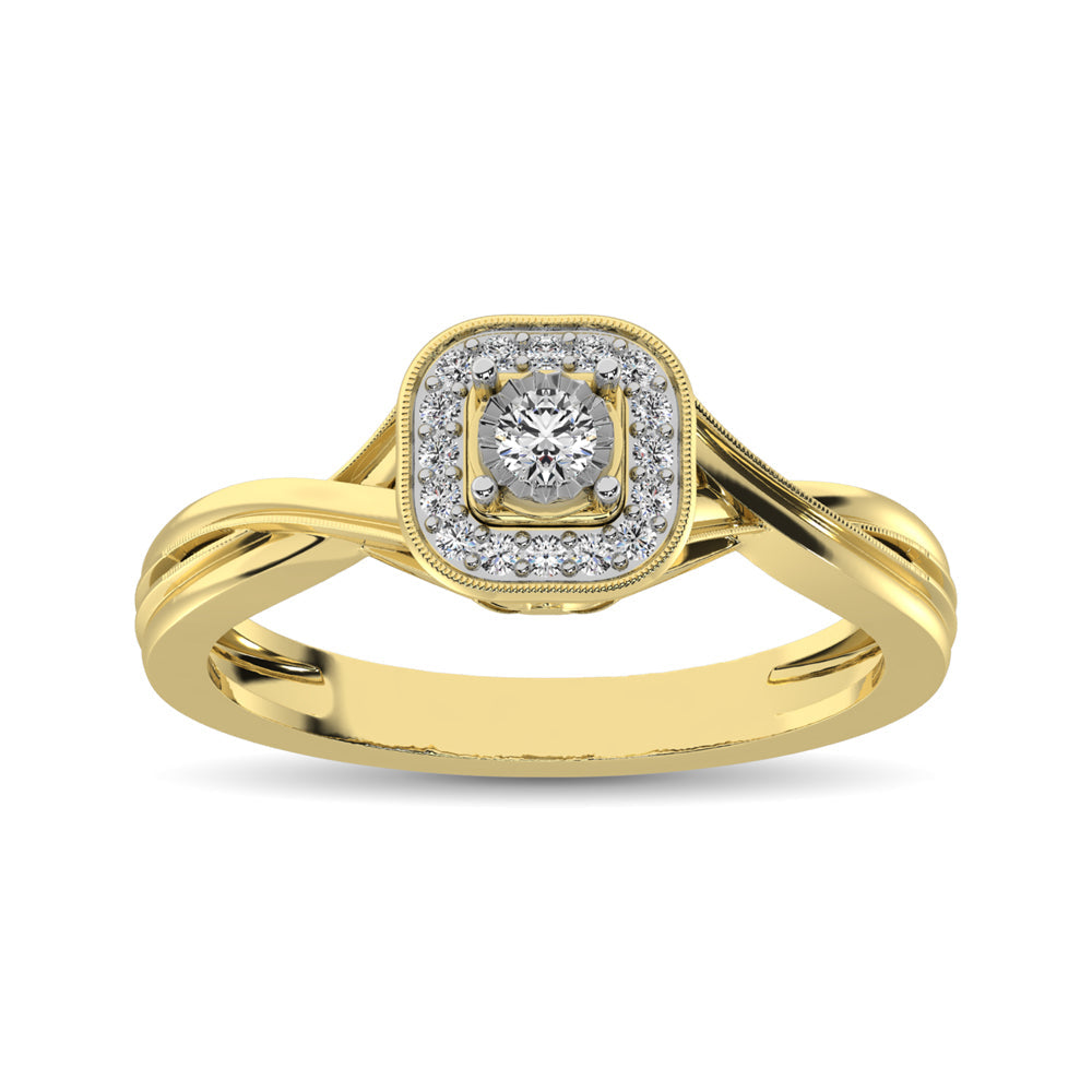 10K Yellow Gold Diamond 1/6 CTW Promise Ring- Sparkle & Jade-SparkleAndJade.com 62201Y