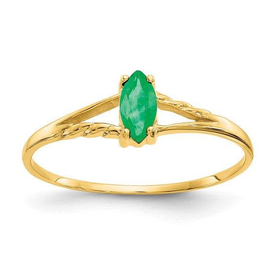 10k White or Yellow Gold Marquise Birthstone Rings- Sparkle & Jade-SparkleAndJade.com 10XBR182