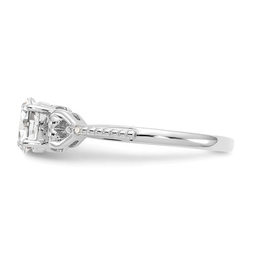 10k Gold Genuine Oval Gemstone Diamond Accented Hearts Rings- Sparkle & Jade-SparkleAndJade.com 
