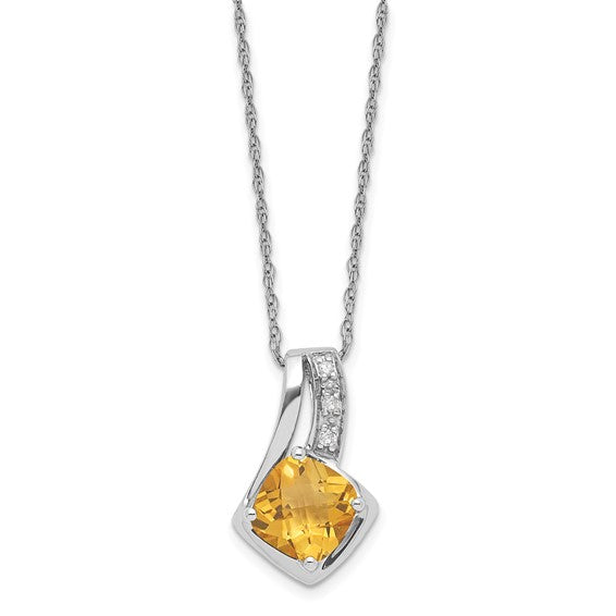 Cushion Shape Citrine Necklace, 14K Yellow Gold | Gemstone Jewelry Stores  Long Island – Fortunoff Fine Jewelry